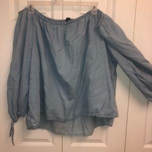 Denim off shoulder top